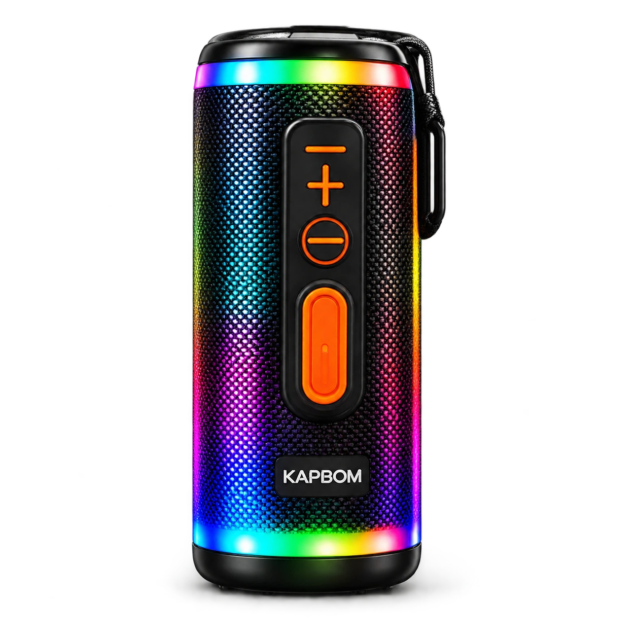 Caixa de som Kapbom com iluminação RGB e 30% OFF
